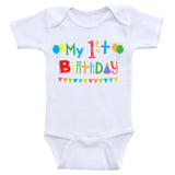 First Birthday Baby Clothes "My 1st Birthday" Cute Birthday Baby Bodysuits