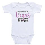 Funny Baby Clothes "What Happens In Vegas Doesn't Always Stay In Vegas" Baby Bodysuits