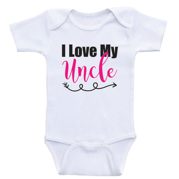 Uncle Baby Shirts "I Love My Uncle" Unisex Newborn Baby Clothes – Heart ...