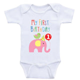 1st Birthday Baby Clothes "My First Birthday" Cute Birthday Baby One-Piece Shirts