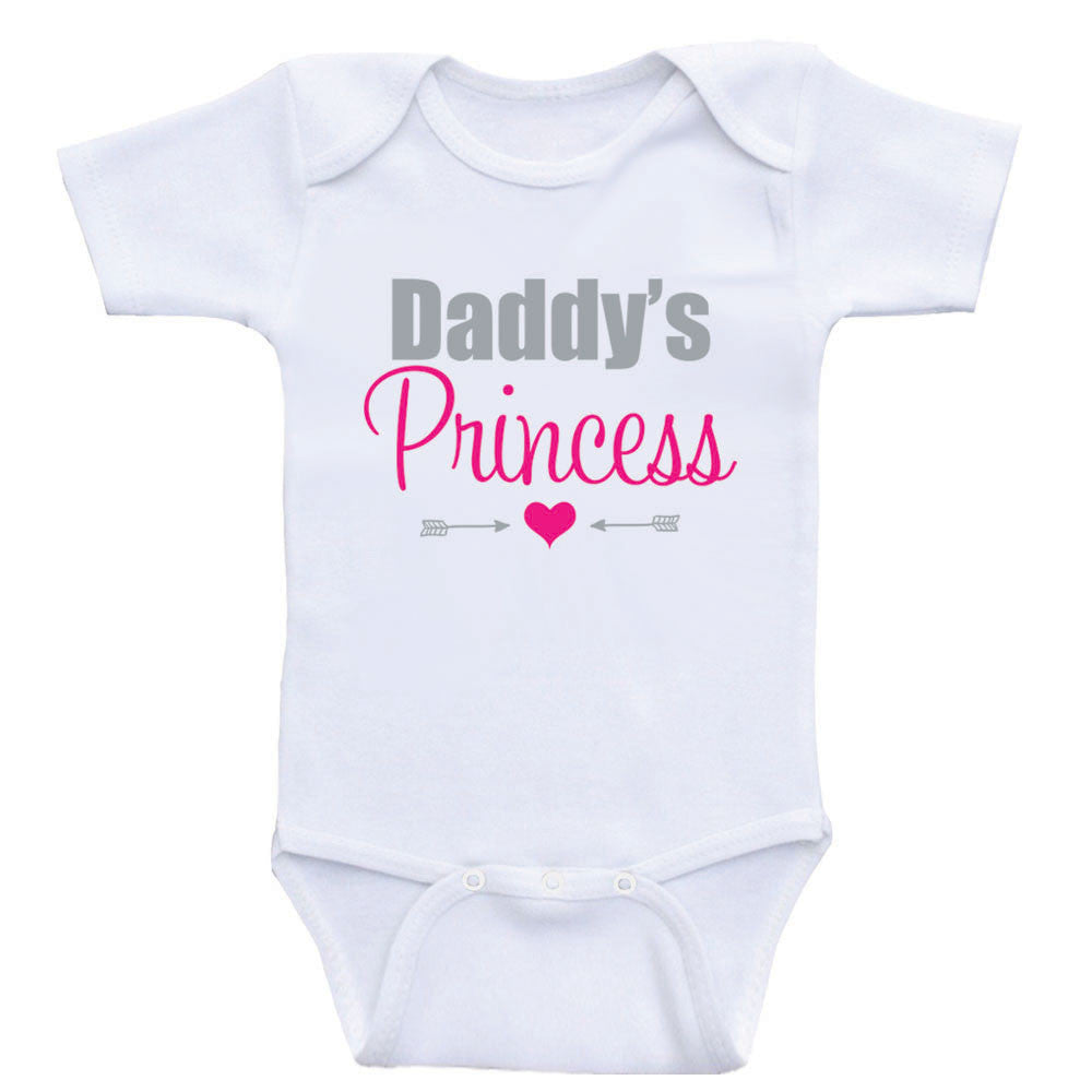 Cute Baby Girl Clothes Daddy s Princess One Piece Baby Girl Shirts Heart Co Designs