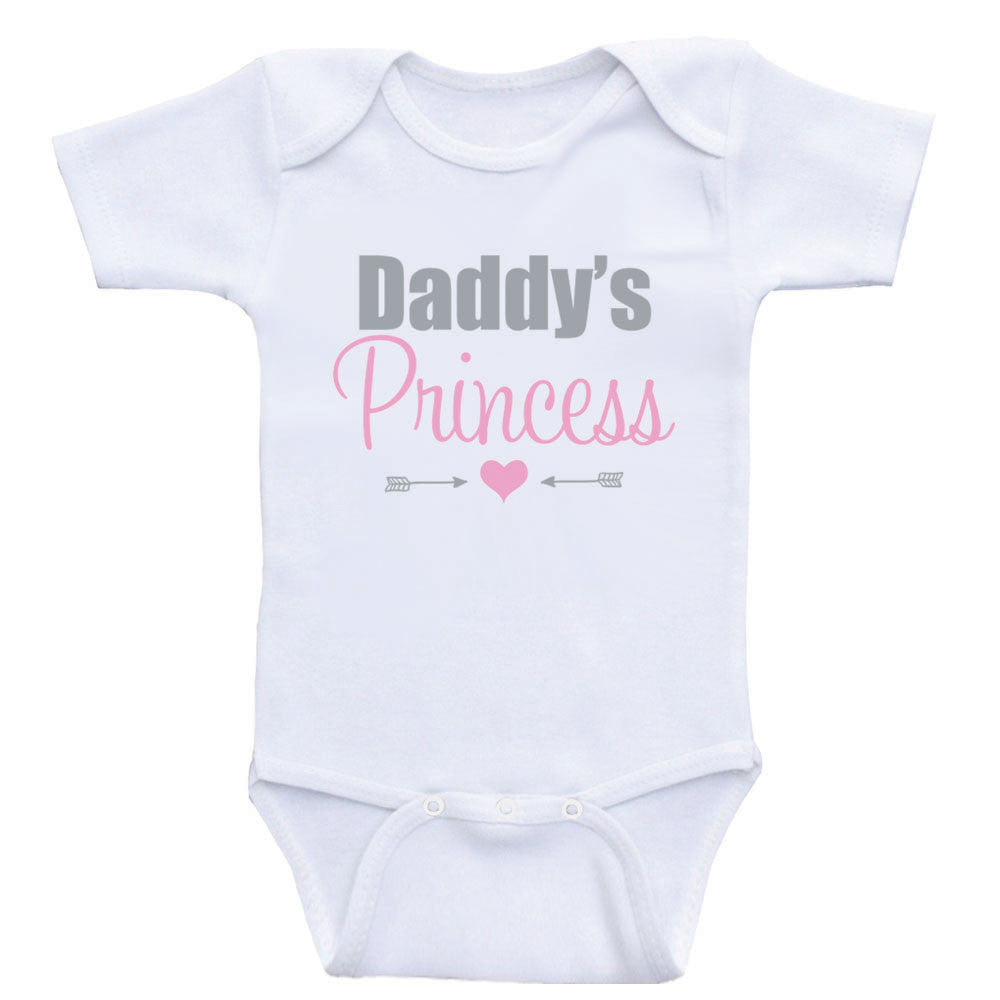 Cute Baby Girl Clothes "Daddy's Princess" One-Piece Baby Girl Shirts