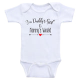 Baby Girl Clothes "I'm Daddy's Girl and Mommy's World" Cute Baby Girl Bodysuits