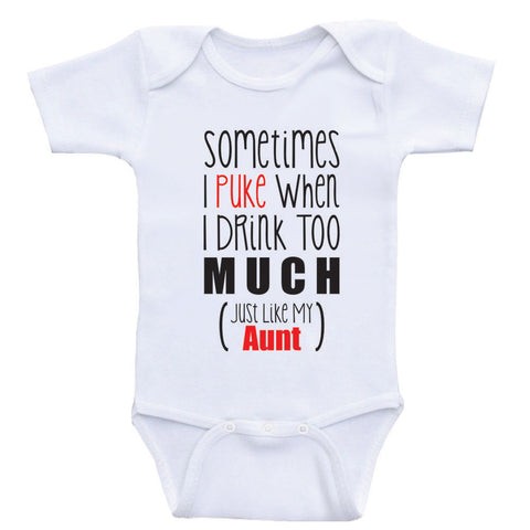 Funny aunt baby clothes top