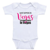 Funny Baby Clothes "What Happens In Vegas Doesn't Always Stay In Vegas" Baby Bodysuits