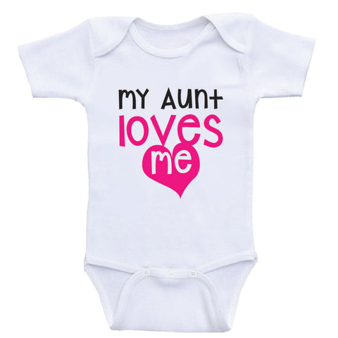 Sweet Baby Clothes "My Aunt Loves Me" Cute One-Piece Baby Shirts