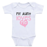 Sweet Baby Clothes "My Aunt Loves Me" Cute One-Piece Baby Shirts