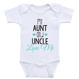 Aunt Uncle Baby Clothes "My Aunt and Uncle Love Me" Cute Newborn Baby One Piece Bodysuits