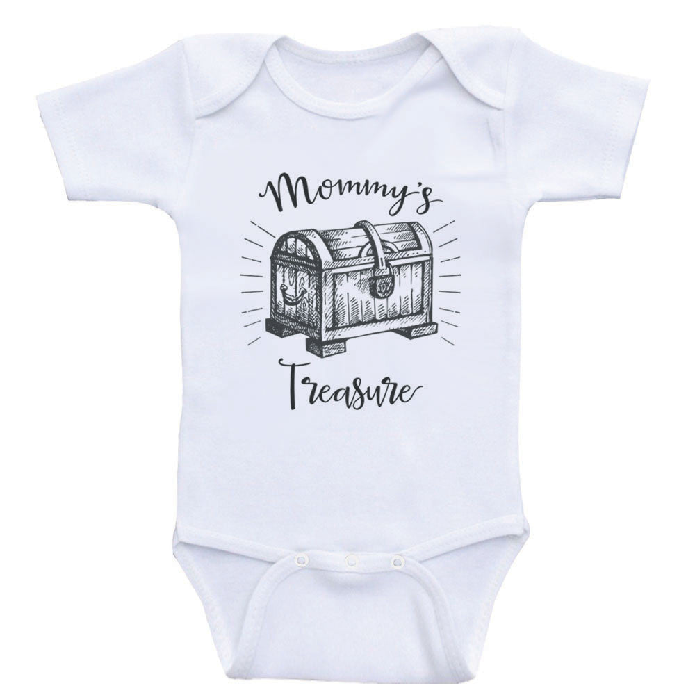 Nautical Baby Clothes "Mommy's Treasure" One-Piece Baby Shirts