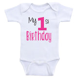 Birthday Baby Clothes "My 1st Birthday" One Piece Birthday Baby Bodysuits