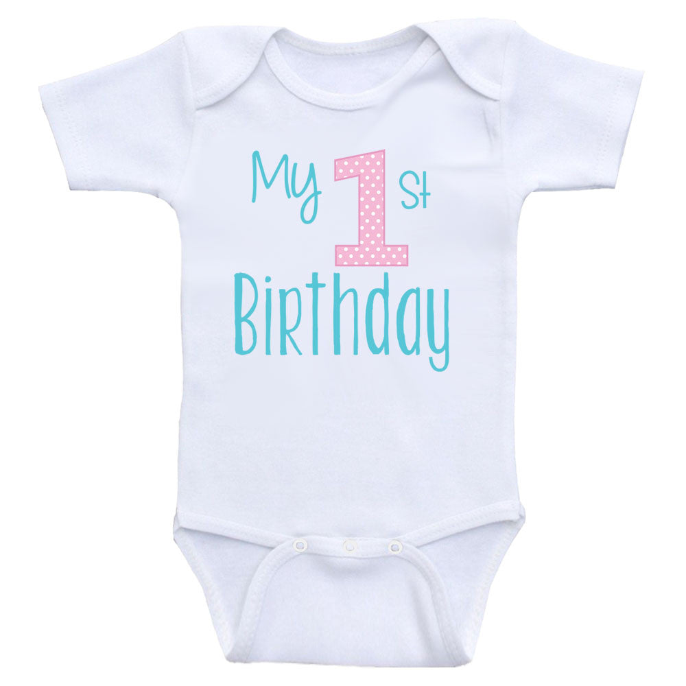Birthday Baby Clothes "My 1st Birthday" One Piece Birthday Baby Bodysuits